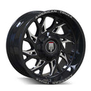 22x12 American Truxx AT1913 Destiny Black Milled 8x170 ET-44 Wheel Rim