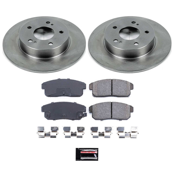 PowerStop OE Stock Replacement Low-Dust Ceramic Brake Pad and Rotor Kit