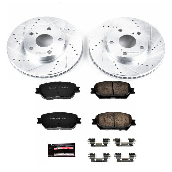 PowerStop Z23 Daily Driver Carbon-Fiber Ceramic Brake Pad and Drilled & Slotted