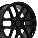 24" Replica CV62 fits Chevrolet Silverado 24 in. x 10 in. Gloss Black
