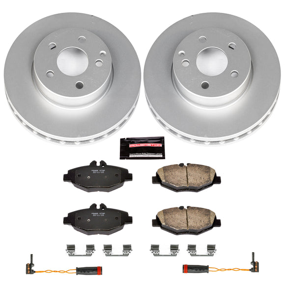 PowerStop Genuine Geomet Coated Rotor and Carbon-Fiber Ceramic Brake Pad Kit