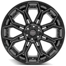 4Play Gen3 4P83 22x10 Black Brushed Face Tinted Wheel 6x135 ET-18 CB106.1