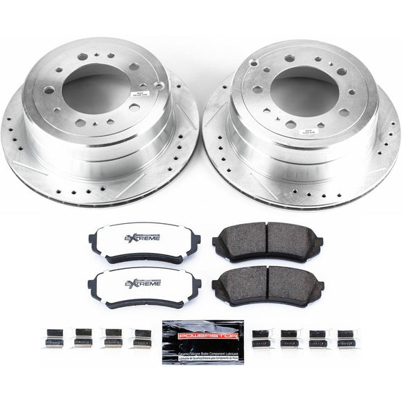 PowerStop Z36 Carbon-Fiber Ceramic Brake Pad with Drilled and Slotted Rotor Kit