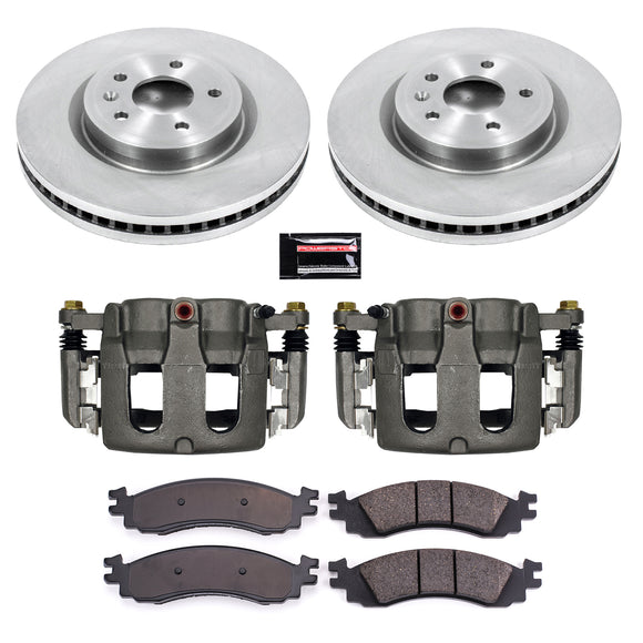 PowerStop OE Stock Replacement Low-Dust Ceramic Brake Pad, Rotor and Caliper Kit