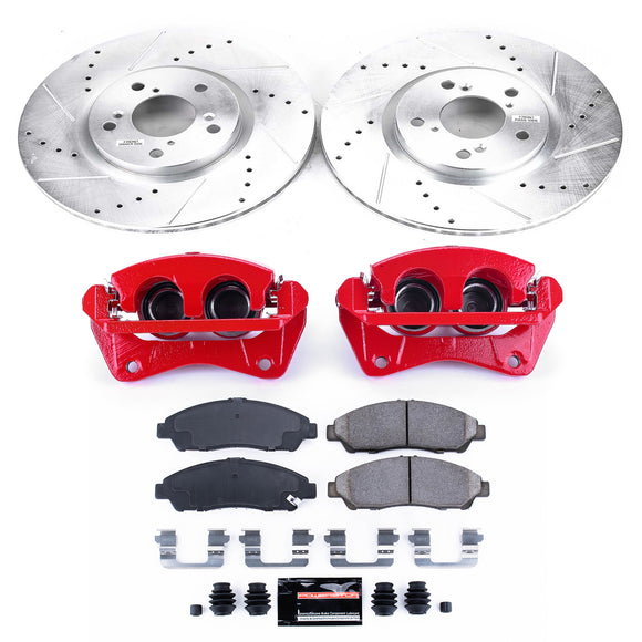 PowerStop Z23 Daily Driver Carbon-Fiber Ceramic Pads Drilled & Slotted Rotor & C