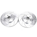 PowerStop Evolution Drilled Slotted Rotors Pair Front For Acura MDX