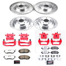PowerStop Z26 Street Performance Ceramic Brake Pad, Drilled Slotted Rotor, and C