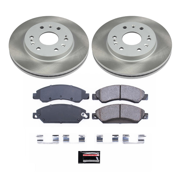 PowerStop Semi-Coated Rotor and Low-Dust Ceramic Brake Pad Kit