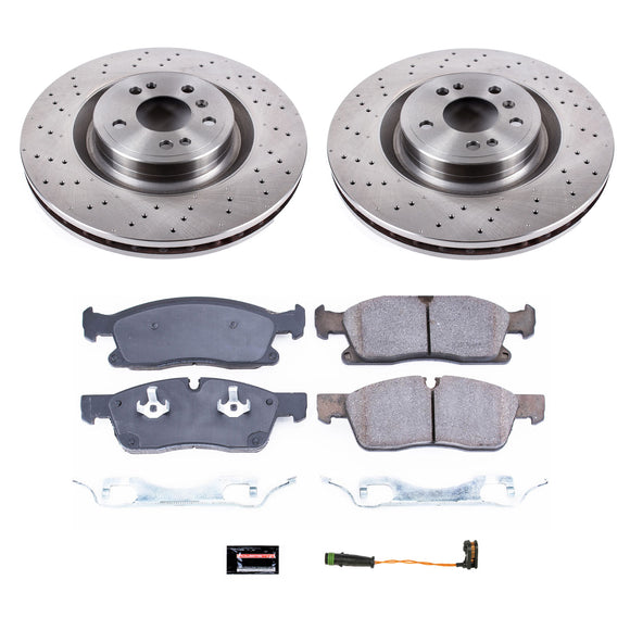 PowerStop OE Stock Replacement Low-Dust Ceramic Brake Pad and Rotor Kit