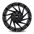 20x9 Hardrock Crusher Gloss Black Milled 6x120/139.7 ET0 wheel/rim-1