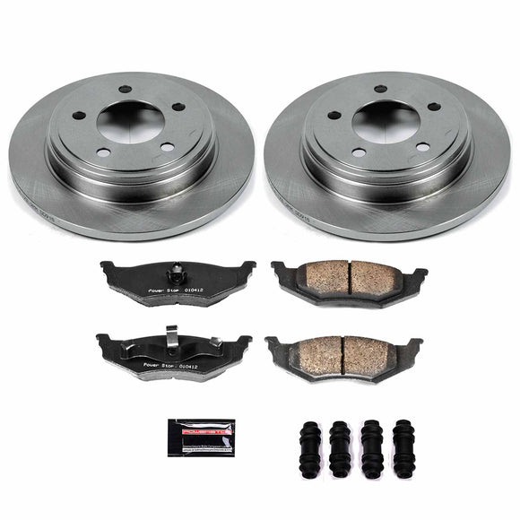 PowerStop OE Stock Replacement Low-Dust Ceramic Brake Pad and Rotor Kit