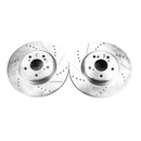 PowerStop Evolution Drilled Slotted Rotors Pair Front For Honda CR-V
