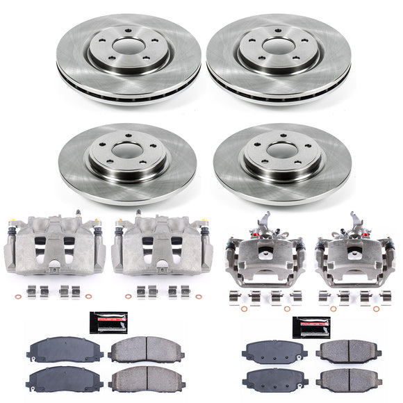 PowerStop OE Stock Replacement Low-Dust Ceramic Brake Pad, Rotor and Caliper Kit