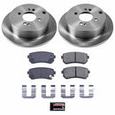 PowerStop OE Stock Replacement Low-Dust Ceramic Brake Pad and Rotor Kit