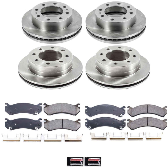 PowerStop OE Stock Replacement Low-Dust Ceramic Brake Pad and Rotor Kit