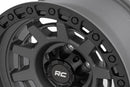 15x8 Rough Country 85 Series Gunmetal Gray Wheel 5x4.5 ET-19 CB