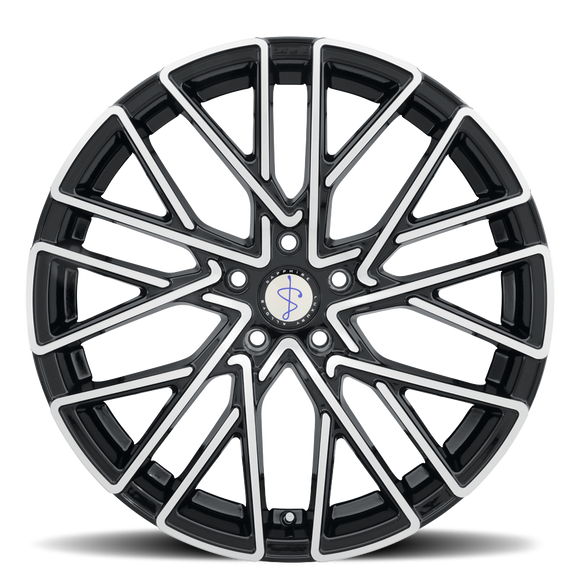 20x9 Sapphire Luxury Alloys SX02-02 Gloss Black Machined 5x115 ET35 CB73 Wheel