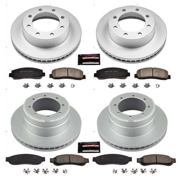PowerStop Genuine Geomet Coated Rotor and Low-Dust Ceramic Brake Pad Kit