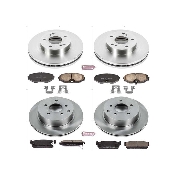 PowerStop OE Stock Replacement Low-Dust Ceramic Brake Pad and Rotor Kit