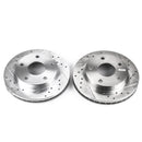 PowerStop Evolution Drilled Slotted Rotors Pair Front For Dodge Ram 1500