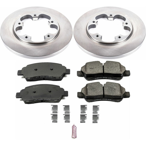 PowerStop OE Stock Replacement Low-Dust Ceramic Brake Pad and Rotor Kit