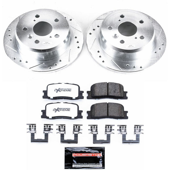 PowerStop Z36 Carbon-Fiber Ceramic Brake Pad with Drilled and Slotted Rotor Kit