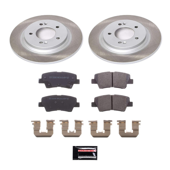 PowerStop Semi-Coated Rotor and Low-Dust Ceramic Brake Pad Kit
