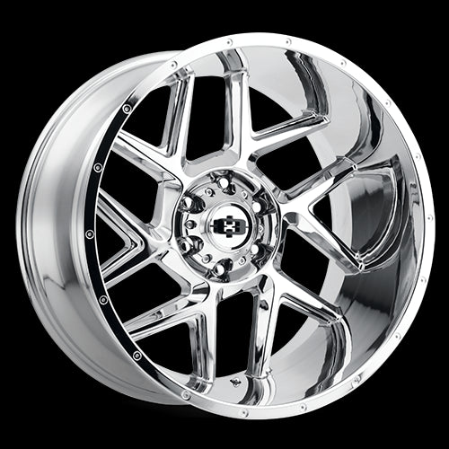 20x10 Vision 360 Sliver Chrome Wheel 8x180 ET-25 CB124.2