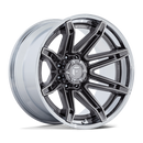 22x10 Fuel Off-Road FC401 Brawl Platinum With Chrome Lip 6x135 ET-18 Wheel