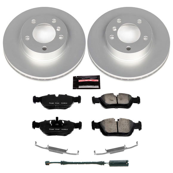 PowerStop Genuine Geomet Coated Rotor and Carbon-Fiber Ceramic Brake Pad Kit