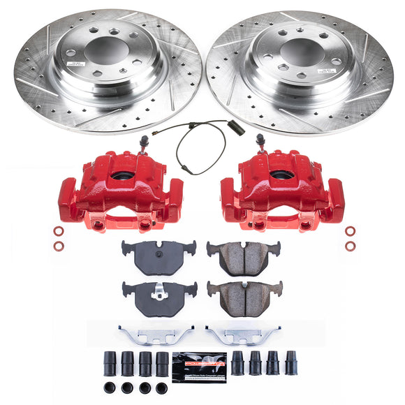 PowerStop Z23 Daily Driver Carbon-Fiber Ceramic Pads Drilled & Slotted Rotor & C