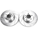 PowerStop Evolution Drilled Slotted Rotors Pair Front For BMW 328i