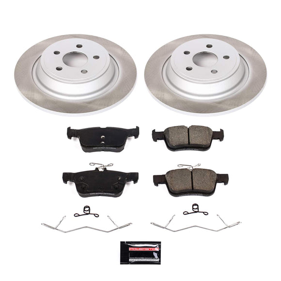 PowerStop Semi-Coated Rotor and Low-Dust Ceramic Brake Pad Kit