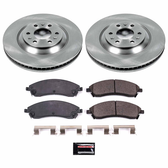 PowerStop OE Stock Replacement Low-Dust Ceramic Brake Pad and Rotor Kit