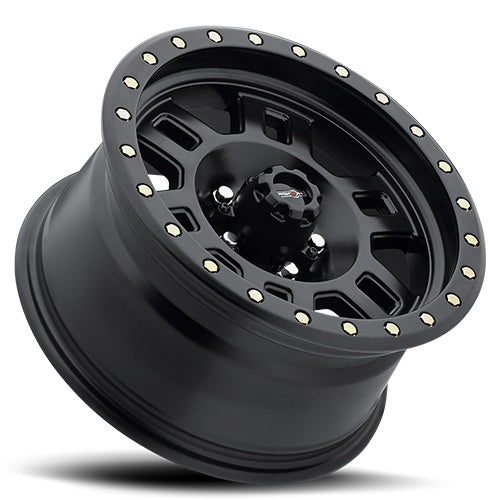 15x8 Vision 398 Manx Matte Black 5x127 5x5 ET-19 Wheel Rim