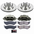 PowerStop OE Stock Replacement Low-Dust Ceramic Brake Pad, Rotor and Caliper Kit