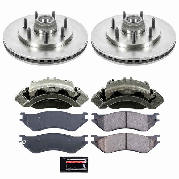 PowerStop OE Stock Replacement Low-Dust Ceramic Brake Pad, Rotor and Caliper Kit