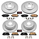 PowerStop Genuine Geomet Coated Rotor and Low-Dust Ceramic Brake Pad Kit