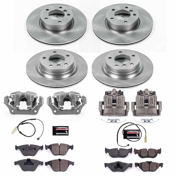 PowerStop OE Stock Replacement Low-Dust Ceramic Brake Pad, Rotor and Caliper Kit