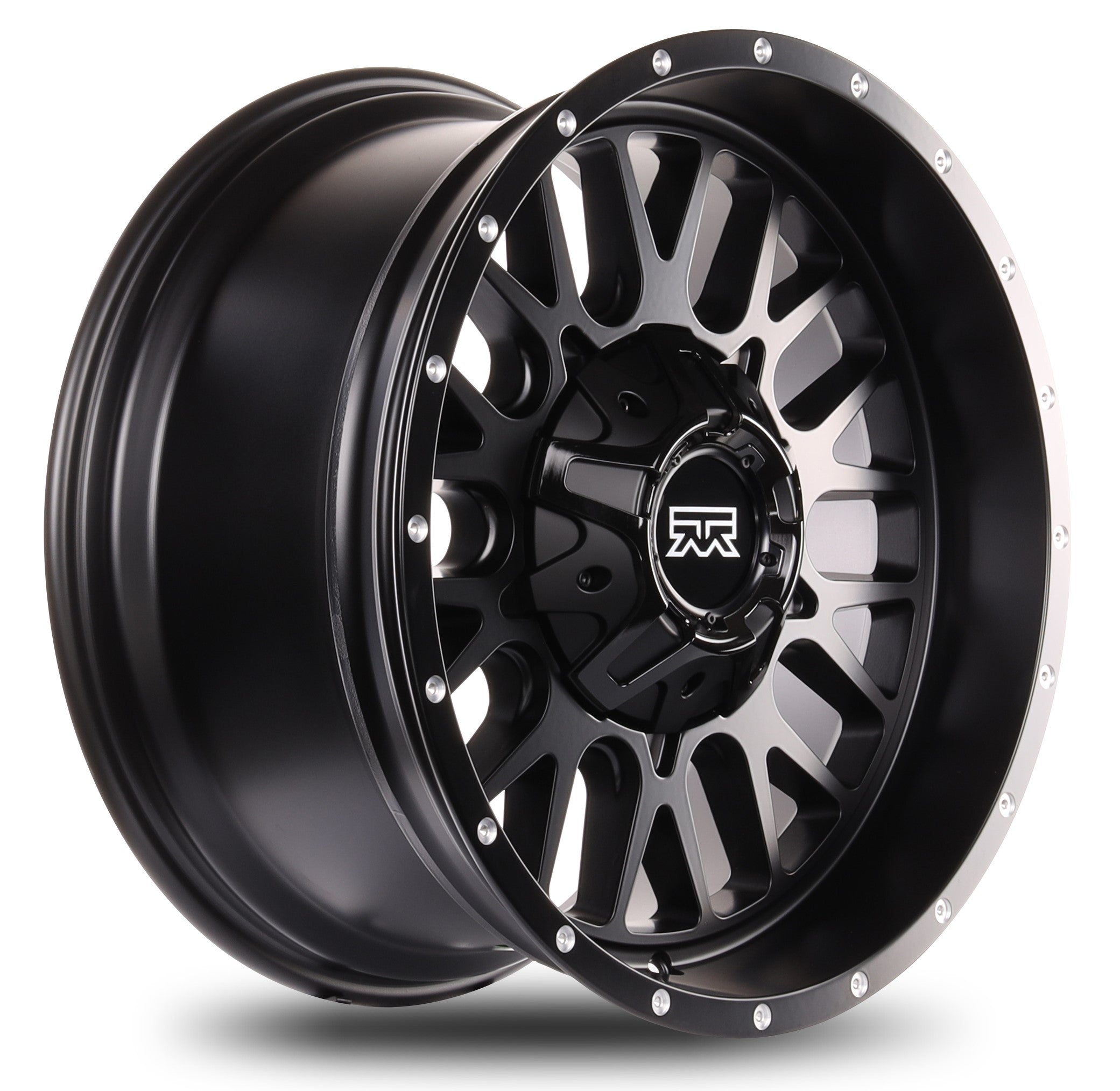 20x10 Mudder Trucker MT937 Sawtooth Black 6x135 6x139.7 6x5.5 ET-18 Wheel