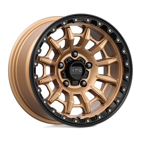 17X9 KMC KM547 CARNAGE Matte Bronze With Black Lip 6X139.7 ET0 wheel/rim