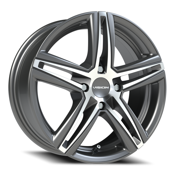 15x6.5 Vision Nitrous Gunmetal Machined Face 4x100 ET38 CB73.1 Wheel Rim