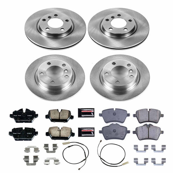 PowerStop OE Stock Replacement Low-Dust Ceramic Brake Pad and Rotor Kit