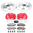 PowerStop Z36 Truck and SUV Ceramic Brake Pad, Drilled & Slotted Rotor, and Cali