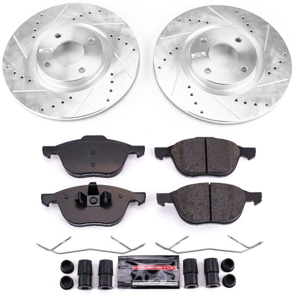 PowerStop Z23 Daily Driver Carbon-Fiber Ceramic Brake Pad and Drilled & Slotted