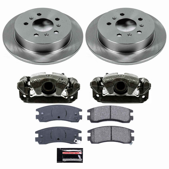 PowerStop OE Stock Replacement Low-Dust Ceramic Brake Pad, Rotor and Caliper Kit