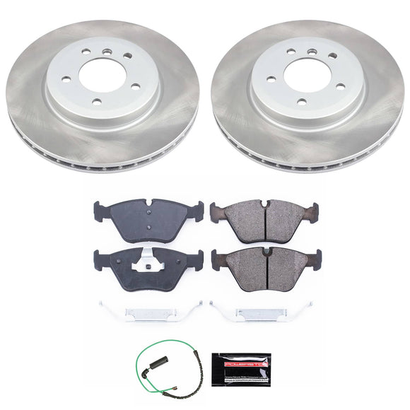 PowerStop Semi-Coated Rotor and Low-Dust Ceramic Brake Pad Kit