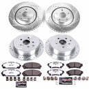 PowerStop Z36 Carbon-Fiber Ceramic Brake Pad with Drilled and Slotted Rotor Kit