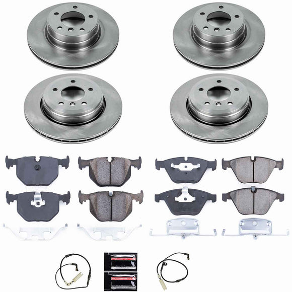 PowerStop OE Stock Replacement Low-Dust Ceramic Brake Pad and Rotor Kit