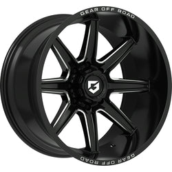 20x9 Gear Off Road 765BM Gloss Black Milled 6x135 6x139.7 6x5.5 ET18 Wheel